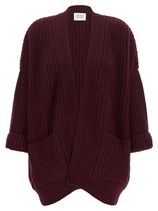 Be You 3079 Oversized Ribbed Cardigan