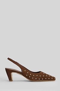 Bianca Di Stud Embellished Slingback Pumps