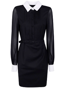 Blugirl Brig Wool Georgette Dress