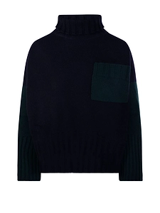 Be You Patch Pocket Turtleneck Knitted Sweater