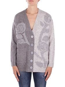 Blugirl Rose Intarsia Jacquard Cardigan