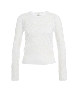 Blugirl Laced Long-Sleeved Stretched Blouse