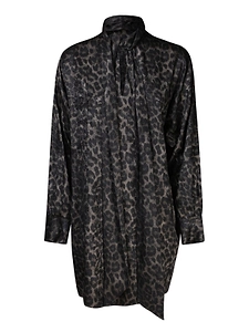 Blanca Vita Acorus Bow-Neck Mini Dress