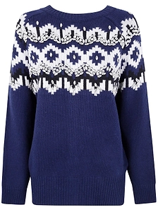 Blugirl Norwegian Pattern Knit Cardigan