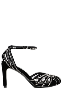 Bibi Lou High Stiletto Heel Embellished Cage Sandals