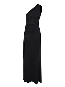 Blanca Vita Aubrezi One-Shoulder Gown