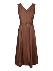 Blanca Vita Belted V-Neck Dress