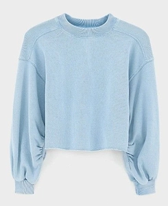 Bellerose Kids Cropped Balloon-Sleeve Sweater