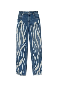 Blumarine Baggy Laser-Cut Denim Jeans