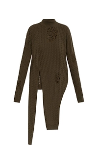 Blumarine Asymetric Distressed Jumper