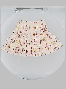 Bellerose Kids Pleated Floral Skirt