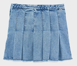 Bellerose Kids Pleated Denim Skirt