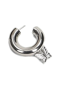 Blumarine Butterfly Charm Hoop Earrings