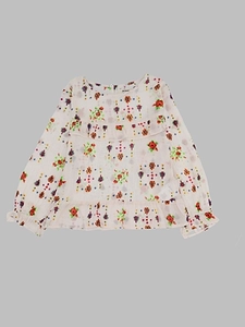 Bellerose Kids Ruffled Patterned Blouse