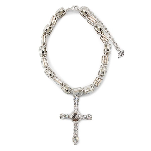 Blumarine Crystal Cross Necklace