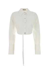 Blumarine Cropped Poplin Shirt