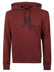 Belstaff Logo Printed Drawstring Hoodie