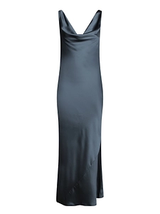 Blanca Vita Draped V-Neck Long Dress