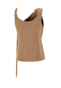 Blumarine Draped Knot-Jersey Top