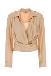 Blumarine Draped Satin Top