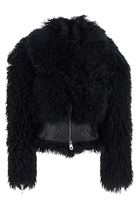 Blumarine Faux Fur Leather Jacket