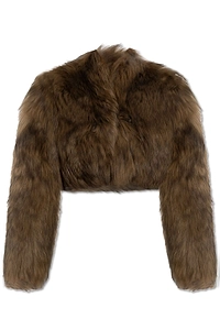 Blumarine Faux Fur Cropped Coat