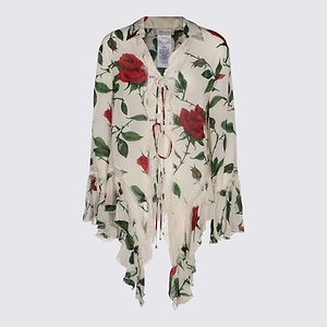 Blumarine Floral Lace Trim Tops