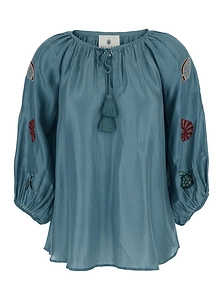 Benaras By Citrus Veronica Embroidered Beach Top