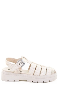 Bibi Lou Woven Buckled Flat Sandals