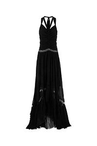 Blumarine Georg Lace Detail Long Dress
