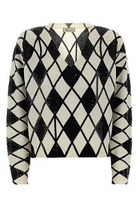 Blumarine Geometric Embellished Cardigan