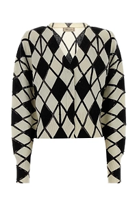 Blumarine Geometric Embroidered Cardigan