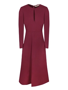 Blanca Vita Keyhole Long Sleeve Midi Dress