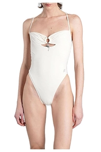 Blumarine Logo Embellished Dolphin Swimsuit