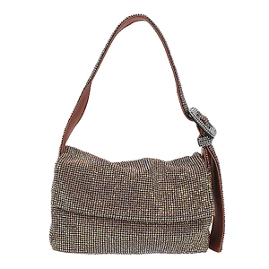 Benedetta Bruzziches Embellished Folover-Top Shoulder Bag