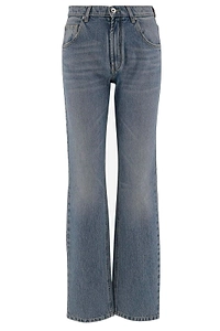 Blumarine Logo Printed Straight-Leg Jeans