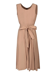 Blanca Vita Knot-Waist Sleeveless Dress