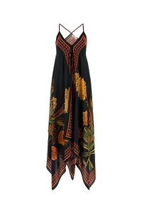 Blumarine Long Prined Twill Dress