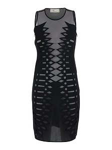 Blumarine Mesh Cutout Bodycon Dress
