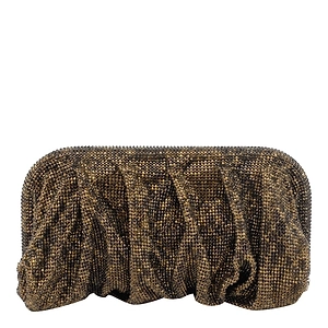 Benedetta Bruzziches Ruched Chain Clutch Bag