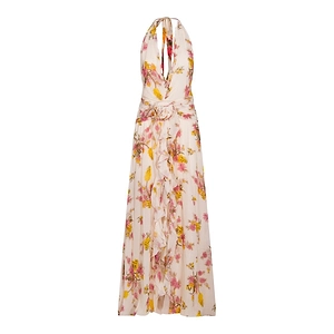 Blumarine Pattern-Printed Open-Back Dress