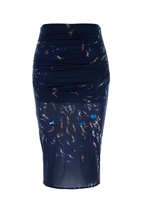 Blumarine Printed Midi Skirt