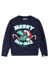 Billieblush Dinosaur Christmas Crewneck Jumper
