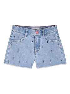 Billieblush Embellished Fringed Denim Shorts