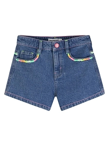 Billieblush Embroidered Denim Shorts