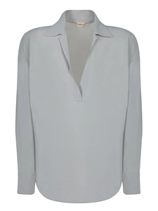 Blanca Vita Polo Collar V-Neck Tunic Top
