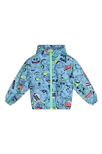 Billieblush Graphic Printed Hooded Windbreaker