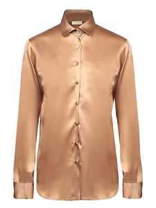 Blanca Vita Satin Long-Sleeve Shirt