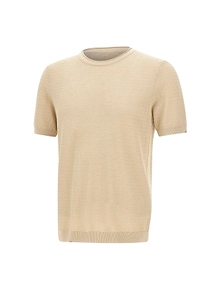 Bob Cross Textured Short-Sleeve Knitted Sweater