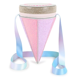 Billieblush Logo-Printed Glitter Detailed Shoulder Bag